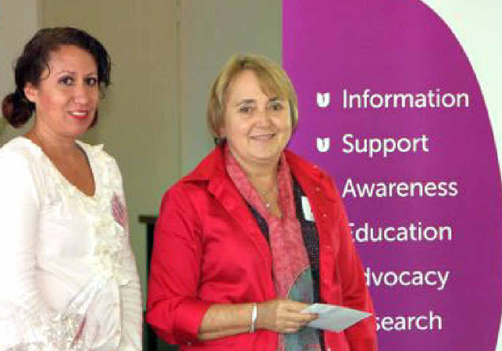 Elisha Wright with Ipswich Parkinson’s Support Group co-ordinator Paulette Montaigne. Elisha Wright with Ipswich Parkinson’s Support Group co-ordinator Paulette Montaigne.